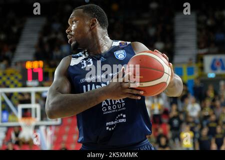 Vérone, Italie. 2th octobre 2022. Championnat italien de basket-ball A1, match entre Tezenis Verona et Happy Casa Brindisi. Banque D'Images