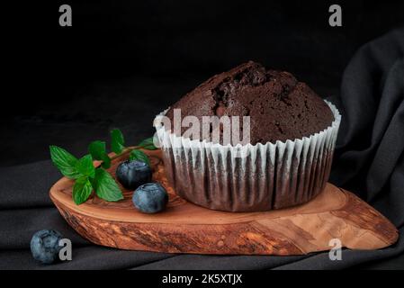 photo de muffin frais sur fond Banque D'Images