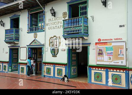 Palacio Municipal Guatape dans la région d'Antoquia en Colombie Banque D'Images