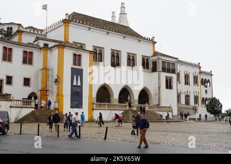 Sintra, Portugal - septembre 2022 : vue sur le Palacio Nacional de Sintra (palais national de Sintra) Banque D'Images