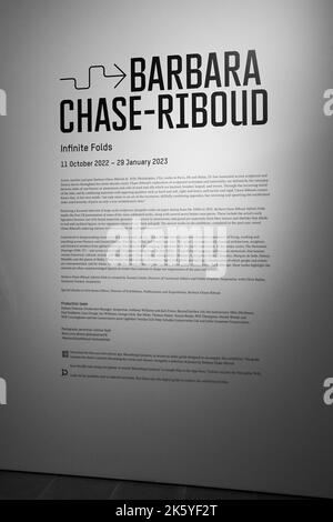 Londres, Royaume-Uni, 10th octobre 2022, grandes sculptures de Barbara Chase-Riboud, Infinite se replie à la Serpentine North Gallery. Une exploration de sa technique et de sa matérialité de sculpture, définie par l'interaction entre les plis de bronze ou d'aluminium moulé et les bobines de laine ou de soie. Cette exposition se tient jusqu'au 29th janvier 2023., Andrew Lalchan Photography/Alay Live News Banque D'Images