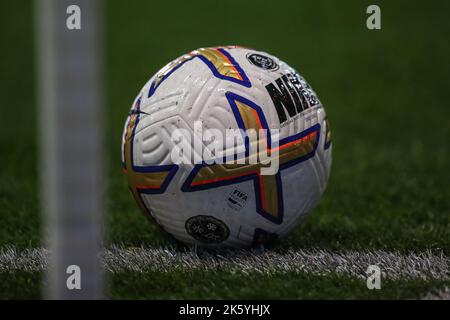 La balle de match est vue pendant le match de Premier League Nottingham Forest vs Aston Villa à City Ground, Nottingham, Royaume-Uni, 10th octobre 2022 (photo par Gareth Evans/News Images) Banque D'Images