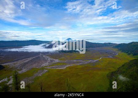 Vue majestueuse sur le Mont Bromo Banque D'Images