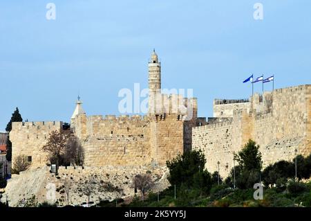 La Citadelle dans la vieille ville de Jérusalem, Israël. Banque D'Images