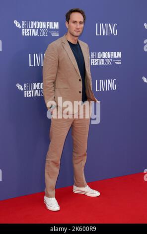 09 octobre 2022 - Londres, Angleterre, Royaume-Uni - Oliver Chris participant au BFI London film Festival Headline Gala 66th - Living UK Premiere Banque D'Images