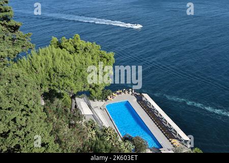 Conca dei Marini - Piscina panoramica a Capo di Conca Banque D'Images