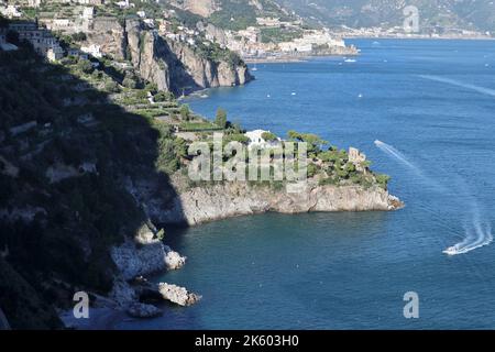 Conca dei Marini - Scorcio della costa dal belvedere di via Pistello Banque D'Images