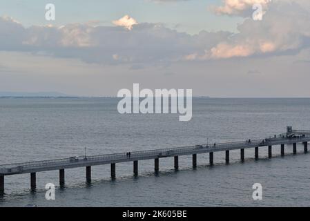 Le quai à Burgas Bulgarie Sud - ville. Banque D'Images