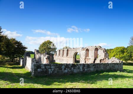 Vestiges de White Ladies Priory également connu sous le nom de St Leonard's Priory, Shropshire, Royaume-Uni Banque D'Images