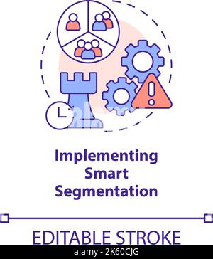 Icône du concept de segmentation intelligente Illustration de Vecteur
