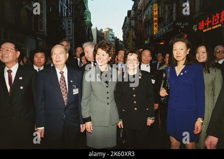 Bureau du Secrétaire - Elaine Chao Secrétaire à Chinatown à New York (New York) Banque D'Images