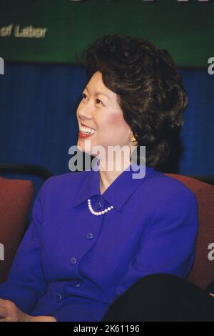 Bureau du Secrétaire - cérémonie de bienvenue de la Secrétaire Elaine Chao Banque D'Images
