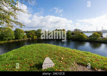 Copenhague, Danemark. Octobre 2022. Vue panoramique sur le Kastellet, forteresse 1600 étoiles avec remparts et musée qui organise régulièrement des concerts Banque D'Images