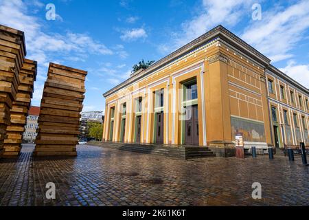 Copenhague, Danemark. Octobre 2022. Vue extérieure du musée Thorvaldsen dans le centre-ville Banque D'Images