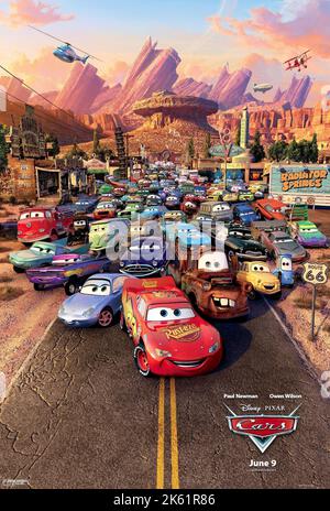 Affiche du film cars 2006 Banque D'Images