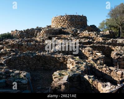 Le Nuraghe la Prisgiona, Arzachena, Sardaigne, Italie. Banque D'Images