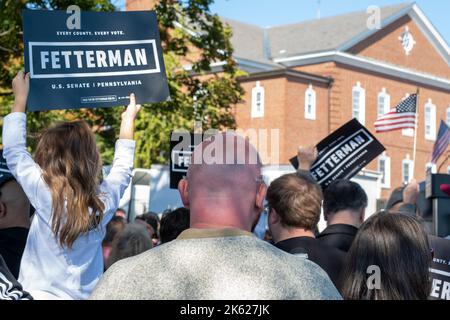 Rassemblement de John Fetterman en Pennsylvanie pour la campagne du Sénat américain 2022 Banque D'Images