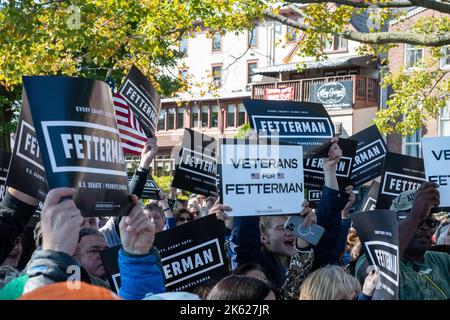 Rassemblement de John Fetterman en Pennsylvanie pour la campagne du Sénat américain 2022 Banque D'Images