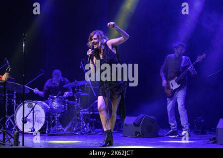 Irene Grandi pendant la vie 'IO in blues' sur 10 octobre 2022 au Teatro Olimpico à Rome, Italie Banque D'Images