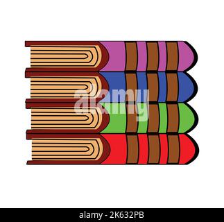 Pliure livre design coloré. Source graphique dessin vectoriel original. Icônes et symboles graphiques vectoriels pour la conception de logo et la papeterie et etc Illustration de Vecteur