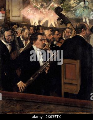 L'Orchestre de l'Opéra, 1870, peinture d'Edgar Degas Banque D'Images