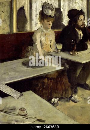 L'Absinthe, 1876, peinture d'Edgar Degas Banque D'Images