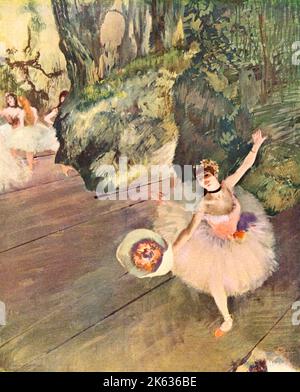 Danseuse au bouquet de fleurs (étoile du Ballet) (également avec ballerine Rosita Mauri), 1878, peinture d'Edgar Degas Banque D'Images