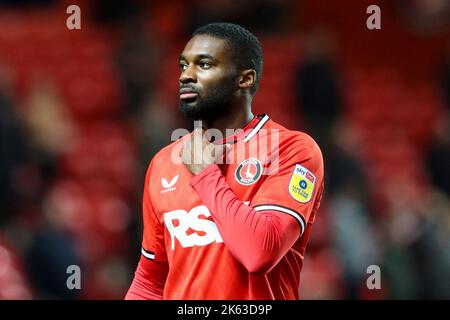 Londres, Royaume-Uni. 11th octobre 2022. Mandela Egbo de Charlton Athletic lors du match Sky Bet League 1 entre Charlton Athletic et Exeter City à la Valley, Londres, le mardi 11th octobre 2022. (Credit: Tom West | MI News) Credit: MI News & Sport /Alay Live News Banque D'Images