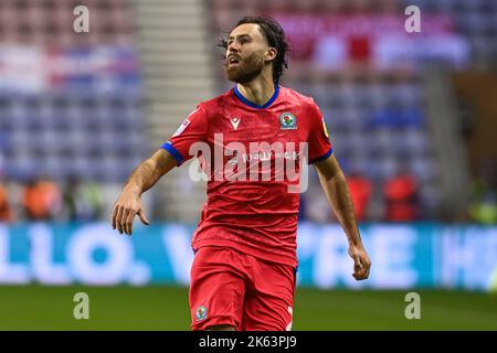 Ben Brereton Díaz #22 de Blackburn Rovers lors du match de championnat Sky Bet Wigan Athletic vs Blackburn Rovers au stade DW, Wigan, Royaume-Uni, 11th octobre 2022 (photo de Craig Thomas/News Images) Banque D'Images