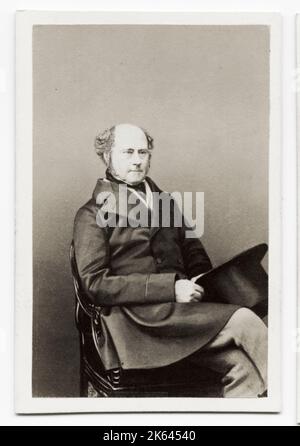 Photographie vintage du 19e siècle : sous-titrée au dos comme le général Sir William John Codrington, GCB (26 novembre 1804 - 6 août 1884) était un officier et homme politique de l'armée britannique qui a servi pendant la guerre de Crimée. Il y a un fort remnblance, mais une image de lui prise en 1855 montre un homme aux cheveux plus gris. Banque D'Images