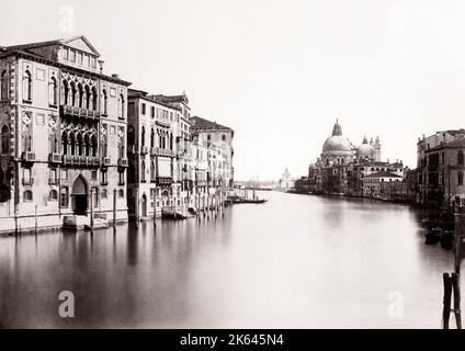 C.1890 Italie Venise Venise - Grand Canal Banque D'Images