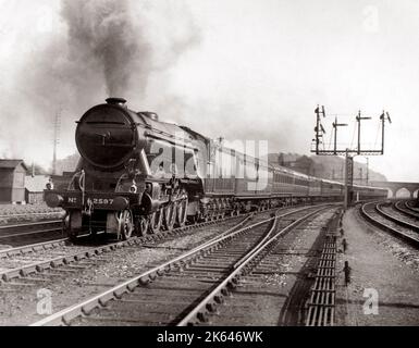 'Train' le plus rapide du monde - l'Cheltehnam Flyer locomotive à vapeur, 1932 Banque D'Images