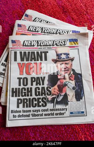 Des temps forts sensationnels et une couverture dans les journaux du New York Post, USA, 2 juillet 2022 Banque D'Images