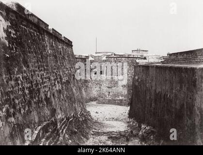 Cuba : château de Morro, terrain d'exécution. Banque D'Images