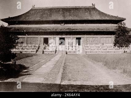 Vintage Photo 19e siècle Chine c.1880 s - La tombe de l'empereur Ming Yongle Banque D'Images