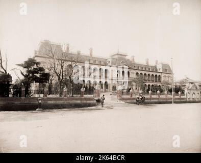 Photographie ancienne du XIXe siècle : hôtel Emperor, hôtel impérial, Tokyo, Japon Banque D'Images