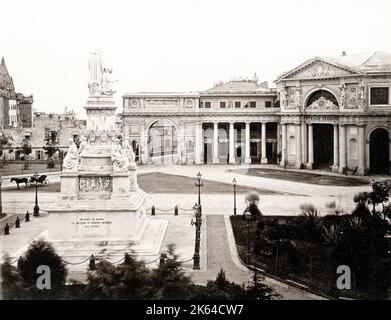 Photographie du XIXe siècle : Piazza Aquaverde, Gênes, Italie, vers 1880 Banque D'Images