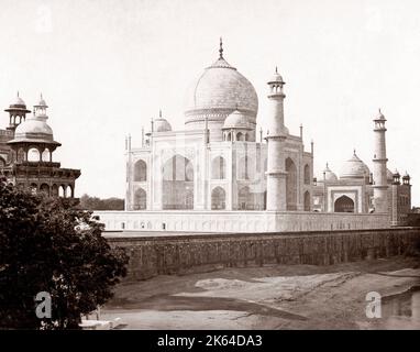 Taj Mahal, Agra, Inde, 1860 Banque D'Images