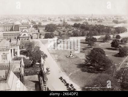 Photographie du XIXe siècle : Inde - vue de la haute Cour, Calcutta, Kolkata. Banque D'Images