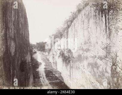 Photo de la fin du XIXe siècle : vue depuis l'escalier de la Reine, Nassau, Bahamas Banque D'Images