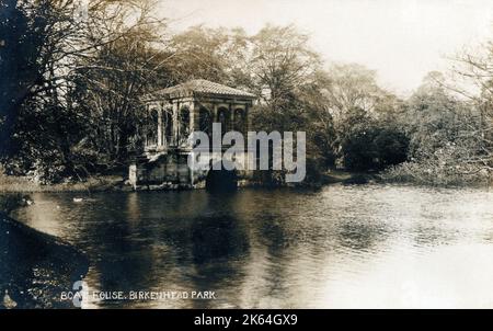 Boat House, Birkenhead Park, Merseyside, Angleterre. Banque D'Images