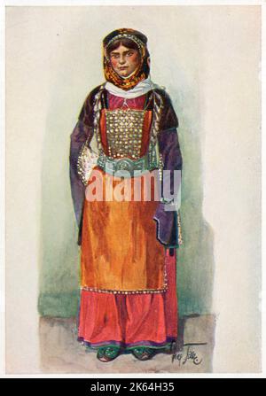 People of the Caucasus série de Max Karl Tilke - Ingiloy Woman, Géorgie. Banque D'Images