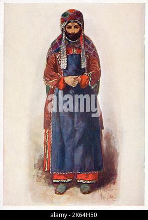 People of the Caucasus série de Max Karl Tilke - Femme turco-tatare de Sheki (Shaki - anciennement Nukha), Azerbaïdjan. Banque D'Images