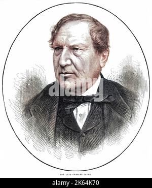 CHARLES LEVER (1806 - 1872), auteur irlandais populaire de "les confessions de Harry Lorrequer" et une succession d'autres romans. Banque D'Images