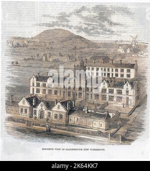 Une vue birdseye de Scarborough New Workhouse. Banque D'Images