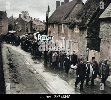 Chômeurs de Jarrow pendant leur "marche de la faim" à Londres Banque D'Images