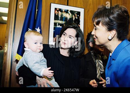 Bureau du secrétaire - réception du secrétaire Alexis Herman pour les amis du ministère du travail Banque D'Images