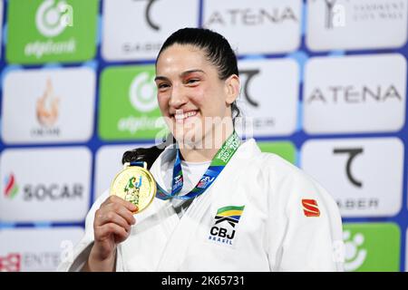 Tachkent, Ouzbékistan. Crédit: MATSUO. 11th octobre 2022. Mayra Aguiar (BRA) Judo : Championnats du monde de judo cérémonie de remise de la médaille 2022 Femme -78kg à l'arène Humo à Tachkent, Ouzbékistan. Credit: MATSUO .K/AFLO SPORT/Alay Live News Banque D'Images