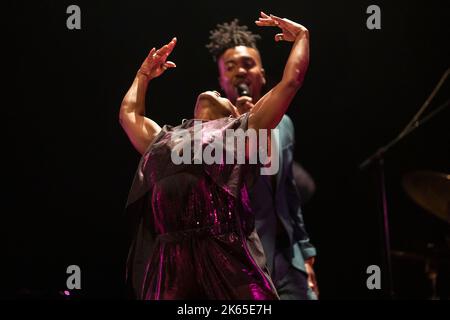 New York, États-Unis. 12th octobre 2022. LaTasha Barnes de la société LaTasha exécute le Jazz Continuum pendant la répétition de la robe au théâtre Joyce (photo de Lev Radin/Pacific Press) Credit: Pacific Press Media production Corp./Alay Live News Banque D'Images