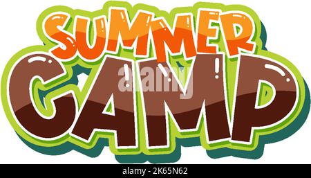 Police pour illustration de camp d'été Word Illustration de Vecteur